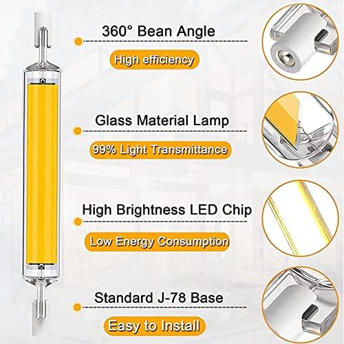 Lampe R7s, 3 pakiranje led žarulje R7s 78 mm, dvostruki spoj lampe T3 R7s visoke svjetline snage 10 W, zamjena za halogene žarulje