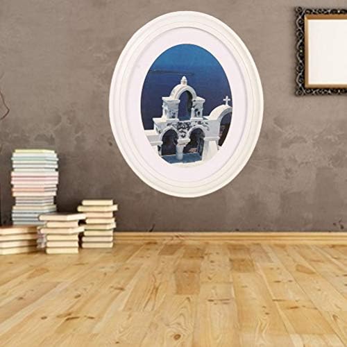 Amosfun vintage dekor zidni ukrasi za dnevnu sobu 10-inčni klasični ovalni drveni okvir za slike zid viseći ukras- pošaljite bešavni