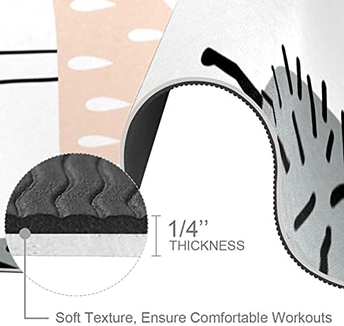 Prostirka za jogu s uzorkom crtanog ježa ekološka neklizajuća prostirka za fitness za pilates i vježbe na podu