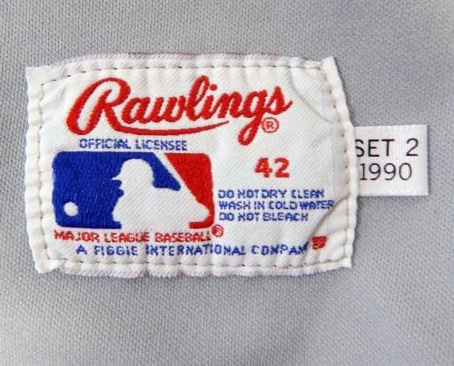 1990. California Angels Ron Tingley 32 Igra je koristio sivi dres 42 dp14456 - igra korištena MLB dresova