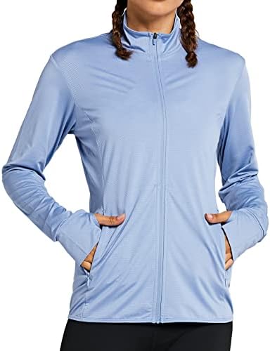 Zuty ženske košulje dugih rukava UPF 50+ Zaštita od sunca puna jakna s patentnim zatvaračem UV lagana planinarska vanjska golf patentnih