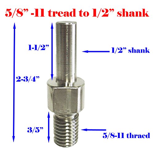 MTP jezgra adapter za bušenje 5/8 -11 navoj mužjaka na 1/2” Shank Diamond Power Drill