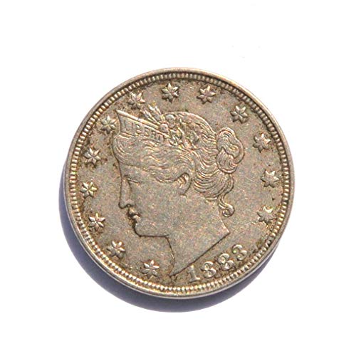 1883. Sjedinjene Države Liberty v Nickel bez centa 5 centi kovanica vrlo dobro