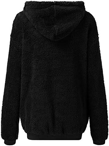 Ženska topla krznena pahuljasta kapuljača kaputa Zip-up Twisheirt dukserica dugih rukava Preveliki džemper casual moda jesen/zima