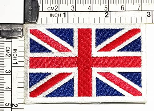 Brisači od 3 komada 1. 7 do 2. 6 inča. Zakrpe zastave Ujedinjenog Kraljevstva nacionalna zastava zemlje vojna taktička vezena aplikacija
