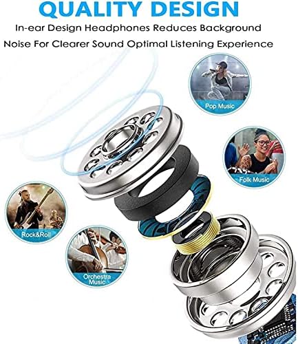 Žičane slušalice Hi -Fi zvučne slušalice Handsfree Mic slušalice Metalne ušice kompatibilne s Huawei Mate 10, 20, SE, P10 - Kyocera