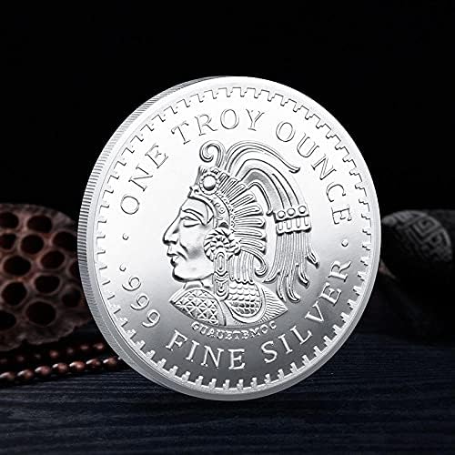 2PCS Mayan Coins Zlatni kolekcionarski kovarni kovanice s zaštitnim kolekcionarskim zanatima kolekcionarnih kovanica s majonom lutkom
