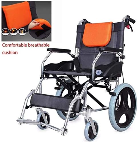 Prijenosna i udobna invalidska kolica u ponudi lagana sklopiva Aluminijska kolica s dvostrukom kočnicom poprečni okvir prozračni jastuk