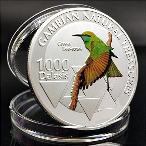 Životinjski novčić Kongo sretno zeleno grlo pčelara oceanski poklon komemorativna medalja kovanice srebrni zanat