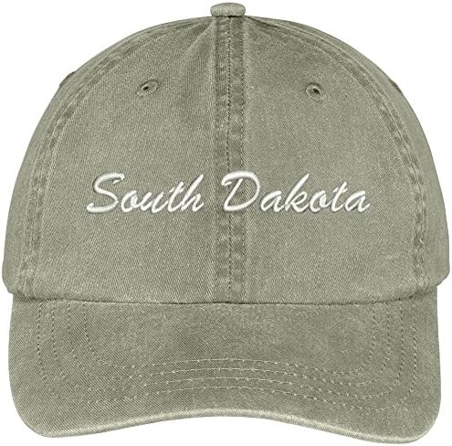 Modna trgovina države Južna Dakota, vezeni niskoprofilni podesivi pamučni šešir s vezom