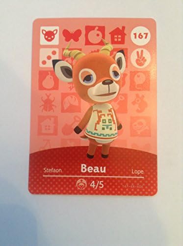 Nintendo Animal Crossing Happy Home Dizajner Amiibo Card Beau 167/200 USA verzija