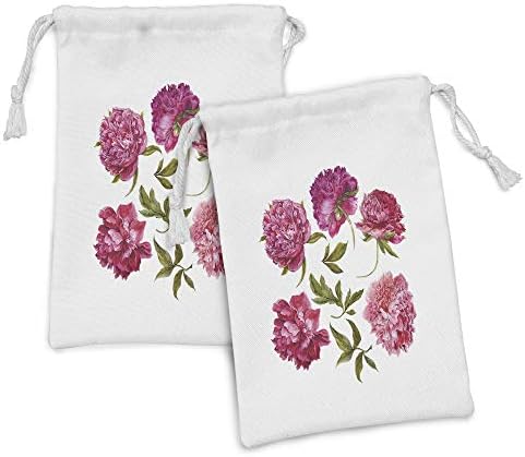 Ambsonne cvjetna torbica od 2, proljetni pupoljci u živopisnim tonovima akvarelni bouket umjetnička djela, mala vreća za vuču za toaletne