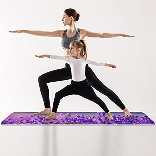 Mauve Purple lavanda cvijet ekstra debela joga prostirka - ekološki prihvatljivi za vježbanje i fitness mat za vježbanje za sve vrste