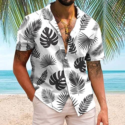 2023. Novi muškarci povremeni proljetni kratki rukav proljetni ljetni vrat 3d tiskane košulje modne gornje bluze košulje aktivne