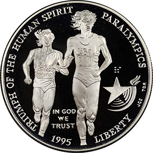 1995. P Paraolimpijski komemorativni dokaz srebrni dolar DCAM US MINT