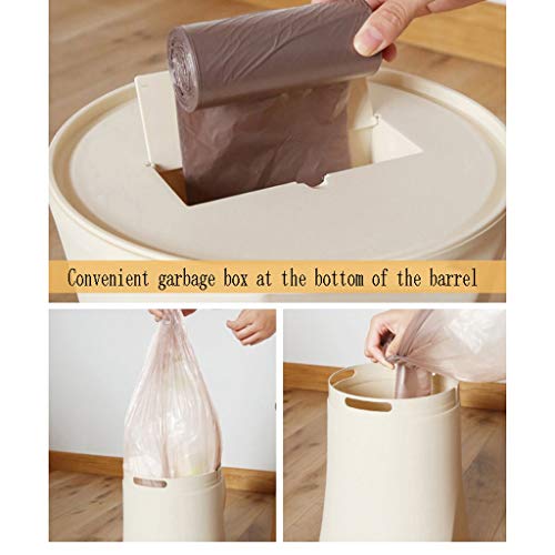 Kućne kante za smeće s poklopcem, kreativna okrugla jednostavna plastična kanta za smeće u skandinavskom stilu za dnevni boravak, spavaću