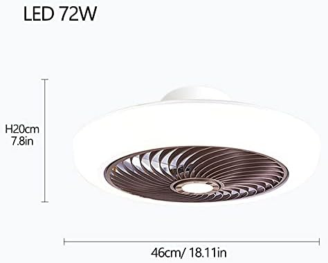 Sgainy Moderni minimalistički stropni ventilator sa svjetlom udubljenim stropnim lampicama bez oštrica 18.1 Pametni moderni stropni