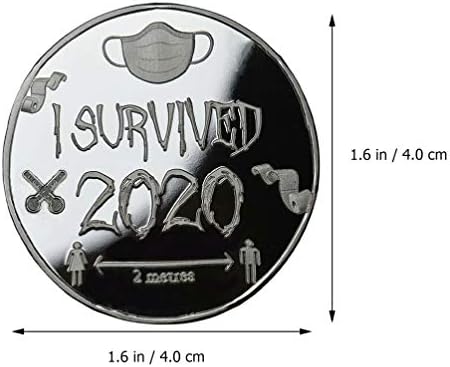 BUSTOYARD 2PCS Preživio sam 2020. Komemorativne kovanice kovanice 2020 Suvenir Suvenir Pokloni za zabavu za majke