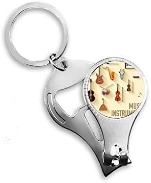 Glazbeni instrumenti kombinirani uzorak za nokat za nokte za nokte otvarač za bočicu za bočicu ključeva