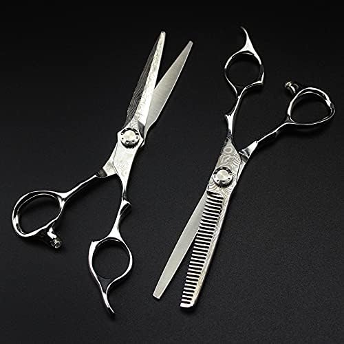 Škare za rezanje kose, 6inch Professional Damask Scissors za kosu za kosu za rezanje kose škare brijač alati za stanjivanje šišanja