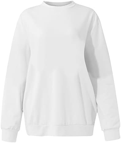 Twishirts za žene casual posada s dugim rukavima vrat slatki pulover vrhovi 2023 obični modni casual vrhovi jednostavne bluze