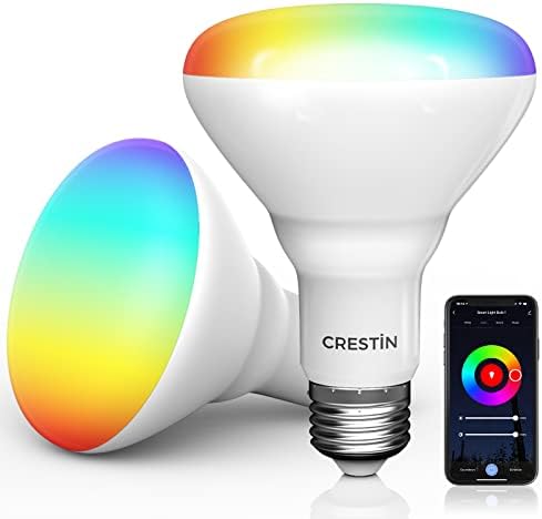 Pametna прожекторная lampa CRESTIN, 11 W RGBCW BR30 Pametna žarulja s promjenom boje, led прожекторные lampe rade Alexa i Google, 1000lm