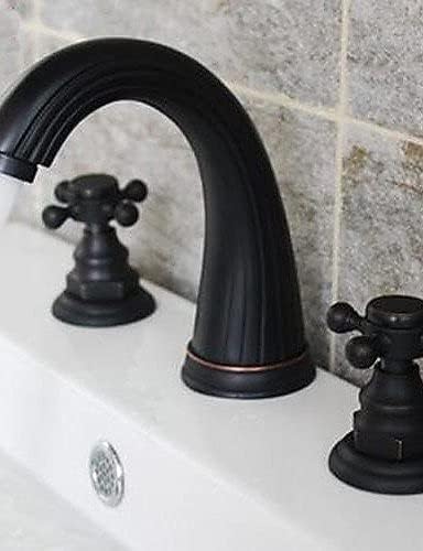 Xyyxdd slavina, tradicionalni stil ulje ulje, brončani završetak dvije ručke slavine u kupaonici sudopera
