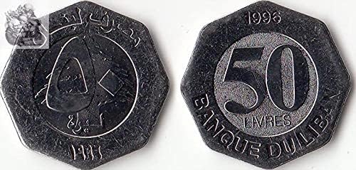 Azijski novi Libanon 50 River 1996 Edition Zbirka kovanica s inozemnim kovanicama