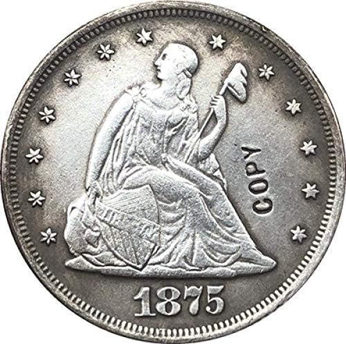 1875-S Sjedinjene Države sjedeći Liberty dvadeset i kovanica kovanica za uredski dekor kućne sobe