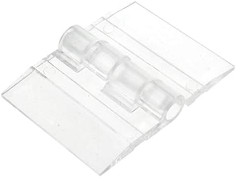 QULUXE 10 PCS Plastične bistre akrilne šarke, Tranparent Mini hardver za kutije