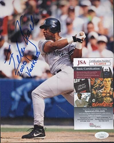 Felix Jose 2000 Yankees potpisan Autografirani 8x10 fotografija JSA VV20919 - Autografirane MLB fotografije