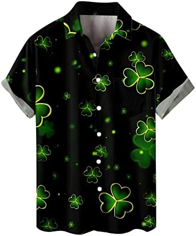 Muške tiskane majice St Patrick's Teas Udobno ljetno rever 2023 vrhovi Slim fit kratki rukavi casual bluza