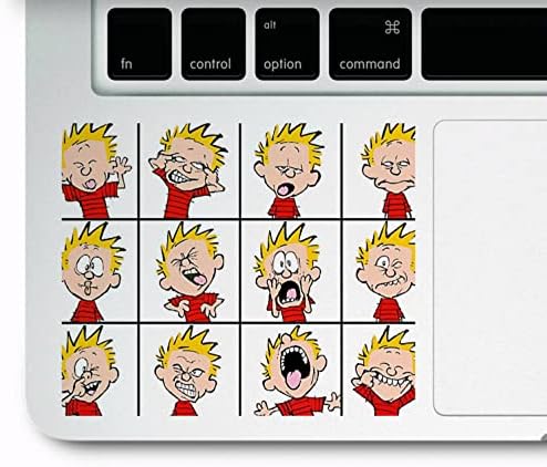Calvin i Hobbes Calvin Smiješno, sretno tužno glupo lice vinil tiskana naljepnica naljepnica za prijenosno računalo kompatibilno sa