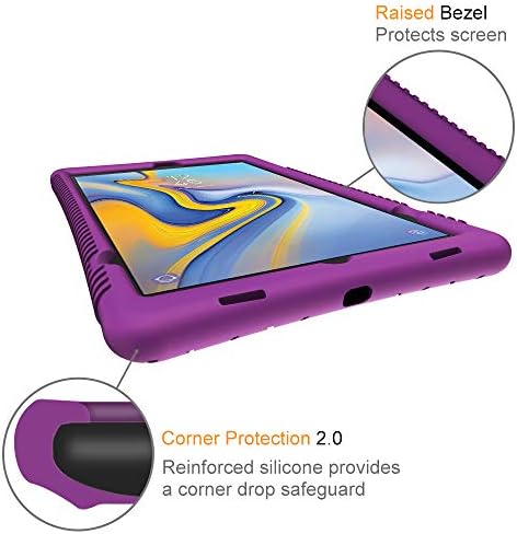 Slučaj silikona Fintie za Samsung Galaxy Tab A 10.5 2018 Model SM-T590/T595/T597, [Medeni češalj serije] [Dječji prijateljski] Lagani