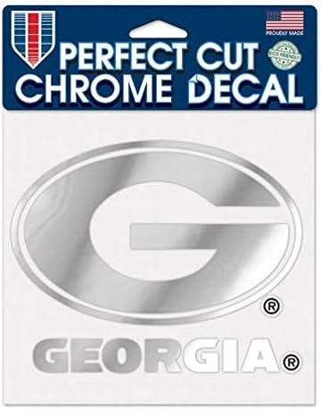 Wincraft NCAA Sveučilište Georgia Chrome Perfect Cut Decil, 6 x 6, Black