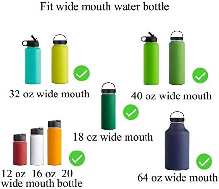 Poklopac slame za 12 32 40 64 oz široke boce za vodu u usta, poklopci kompatibilni s hidroelektranom sportske vodene boce s boca slamna