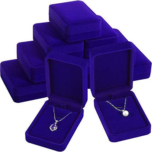 Hicarer Velvet Ring privjesak kutije za ogrlice, prikaz nakita za skladištenje nakita Presentni kutije za rođendan vjenčanja Valentinovo