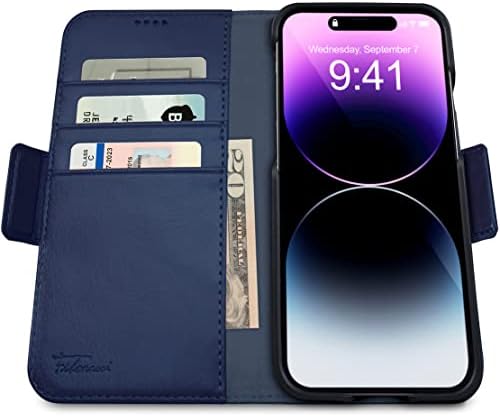 Torbica-novčanik Dreem Fibonacci 2-u-1 za Apple iPhone 14 Plus - Luksuzna веганская koža, magnetni odvojivi šok-dokaz torbica za telefon,