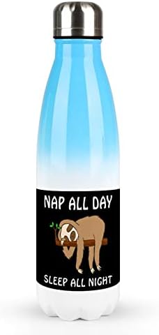Napajte cijeli dan spavanje cijelu noć Sloth 17oz Sportska boca vode od nehrđajućeg čelika Vakuum izolirani oblik Cola Oblik za višekratnu
