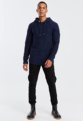 Leif Nelson dugački kapuljača s kapuljačom s kapuljačom | Moderna elegantna dugačka kapuljača pulover majice
