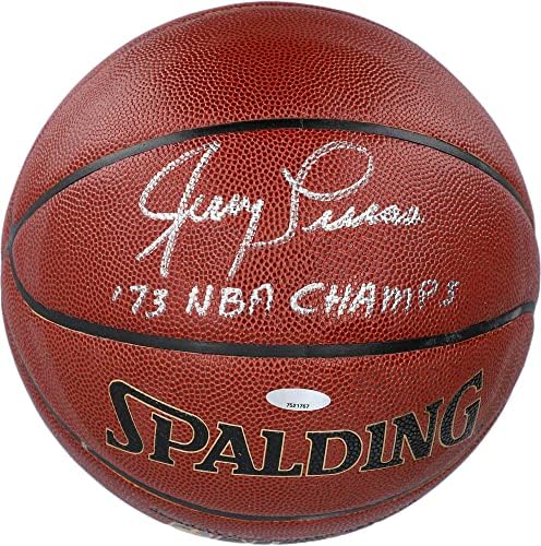 Jerry Lucas New York Knicks Autografirani Spalding unutarnji/vanjski košarka s natpisom 73 NBA Champs - Tri -Star - Košarka s autogramima