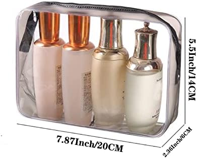 20 pakiranja jasnih kozmetičkih vrećica za žene muškarce PVC torbe za šminkanje s zatvaračem vodootporni toaletni organizator za organizator