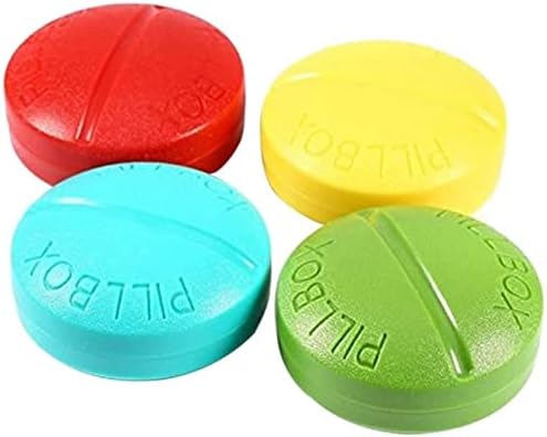 * 4 kom okrugla kutija za tablete s 4 odjeljka kutija za tablete organizator vitamina spremnik za tablete za putovanja na otvorenom