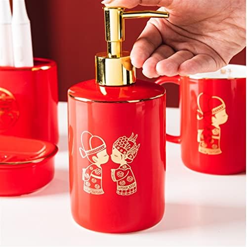 Xxxdxdp crveni par za ispiranje usta šalica bračne toalete set domaćinstva keramički toaletni toalet cilindar za četkanje šalica