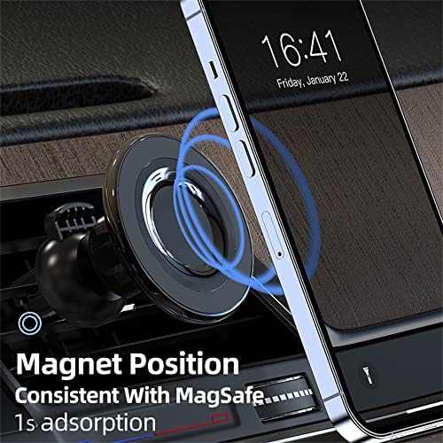 Držač stajališta za automobile Magnet Air Air Air Air Air Mountal Crams, 360 ° Podesiv za iPhone 14/13/12/11 Pro Max XS Magsafe Case