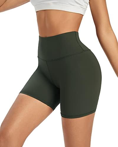 Promover Visoki struk biciklističke joge kratke hlače za žene s džepovima trening s kompresijskim kratkim hlačama 5 /8 kontrola trbuha