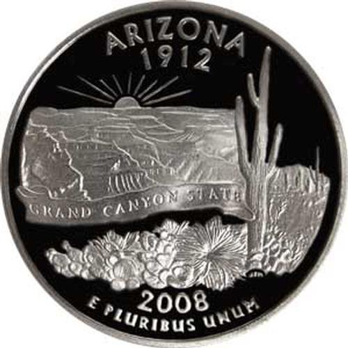 2008. Arizona S Gem Proof State Quarter US COIN