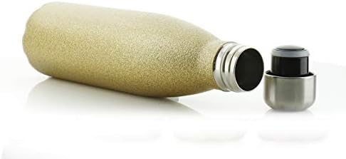 Personalizirana boca s vodom, BPA Free, 500 ml zlatni sjaj tikvica od nehrđajućeg čelika za topla i hladna pića, prilagođena početnim