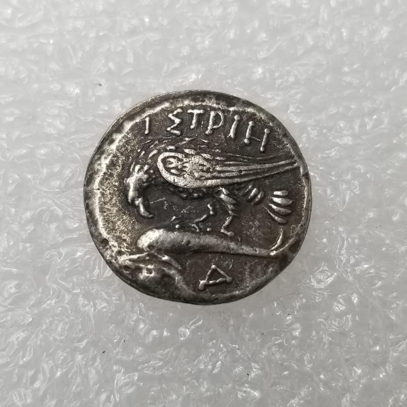 Antikni zanat Grčki novčić bakar srebrni srebrni dolar srebrni krug 77