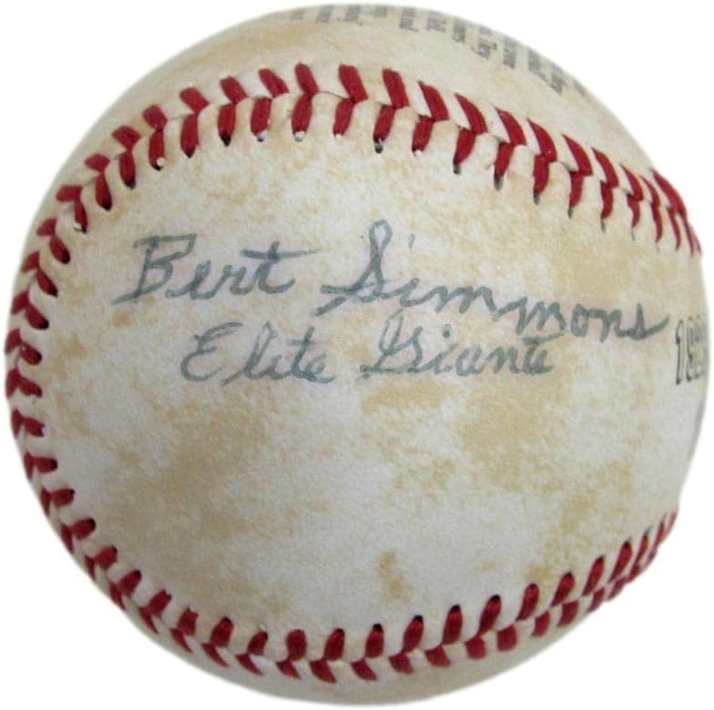 Hubert Simmons potpisao je Greys Baseball Negro League Baltimore Elite Giants PSA/DNK - Autografirani bejzbols